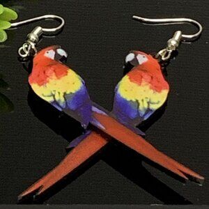 Bird Earring, Parrot Earring, Gift Idea, Cute Earring, Bird Jewelry, Funny